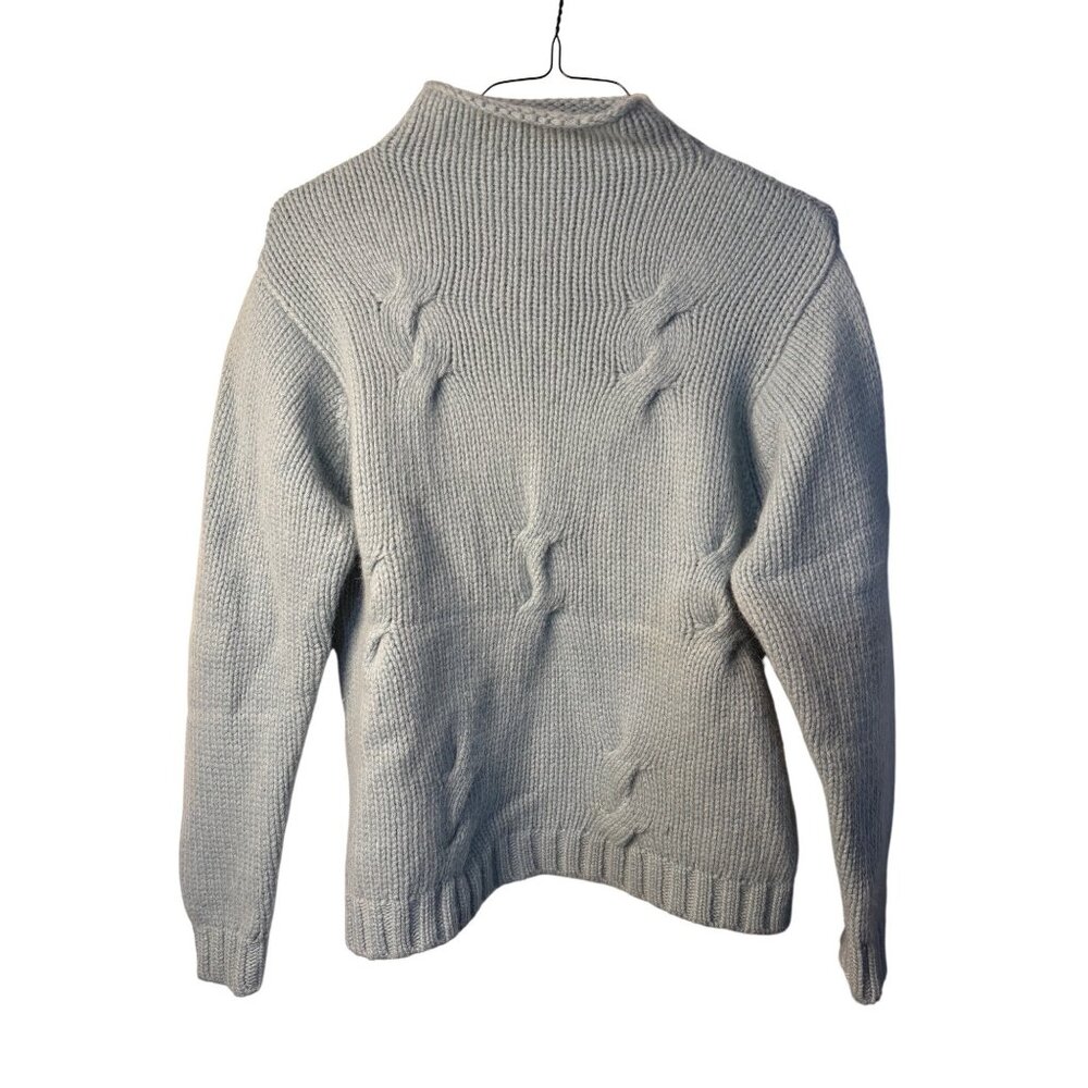 VTG Pendleton Womens XL Lambswool Blend Mockneck Sweater Pastel Knit Patterned